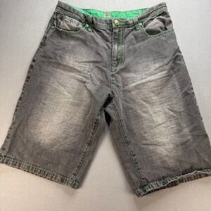 M Jeans Denim Shorts‎ Mens 36 (FITS 35) Vintage Y2K Contrast Stitch Baggy Skate